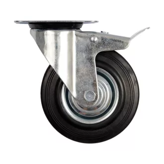   VOREL Priemyselné koleso s otočnou brzdou vidlice 125 mm 100 kg