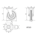 VOREL Priemyselné koleso s otočnou brzdou vidlice 125 mm 100 kg