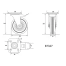 VOREL Priemyselné koleso s otočnou brzdou vidlice 200 mm 150 kg