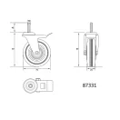VOREL Priemyselné koleso s otočnou brzdou 75 mm 40 kg