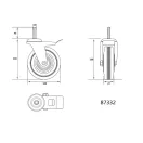 VOREL Priemyselné koleso s otočnou brzdou vidlice 100 mm 60 kg