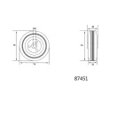 VOREL Priemyselné koleso 75 mm 40 kg