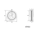 VOREL Priemyselné koleso 125 mm 100 kg