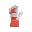 Pracovné rukavice (1155) veľkosť 11, hrubá hovädzia koža, s pevným plátnom, pre náročné použitie