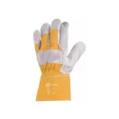 Pracovné rukavice (1155) 10 hrubá hovädzia koža, s pevným plátnom, na ťažké použitie