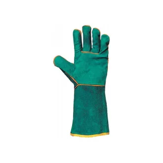   Zváracie rukavice (2630) teplovzdorné, iskrozdorné, zelené veľkosť 10