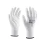 DRAGONFLY/11 Máčané montážne rukavice BIELE balené po páre