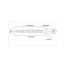 Skrutka do drevotriesky CELO VELOX 6,0 x 50 mm, plný závit, PZ, žltý zinok (150 ks)