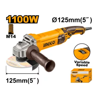   INGCO Uhlová brúska 125 mm 1100 W s plynulou reguláciou otáčok