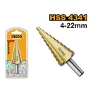 INGCO Kónický vrták 4-22 mm HSS