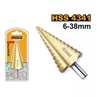 INGCO Kónický vrták 6-38 mm HSS