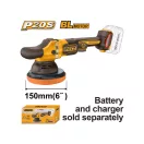 INGCO Batériový leštič 150 mm bez uhlíkových kefiek 20 V (bez batérie a nabíjačky)