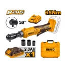 INGCO Akumulátorový skrutkovač 3/8" 65 Nm 20 V (1 x 2,0 Ah batéria + nabíjačka)