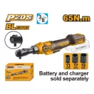 INGCO Akumulátorový rázový skrutkovač 3/8" 65 Nm bez uhlíkových kefiek 20 V (bez batérie a nabíjačky)