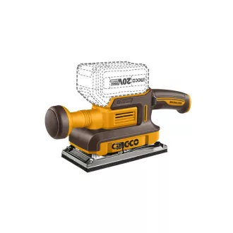   INGCO Akumulátorová vibračná brúska bez uhlíkov 20 V (bez akumulátora a nabíjačky)