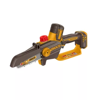   INGCO Aku reťazová píla 127 mm bez uhlíkov 20 V (1 x 2,0 Ah akumulátor + nabíjačka)