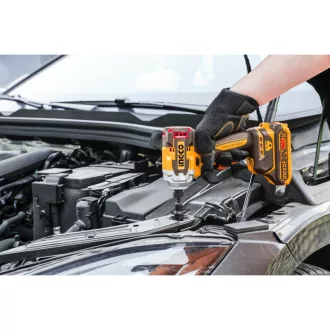   INGCO Akumulátorový udierajúci skrutkovač 1/4" 285 Nm bez uhlíkových kefiek 20 V (2 x 2,0 Ah batéria + nabíjačka)