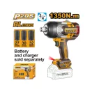 INGCO Akumulátorový impaktný skrutkovač 3/4" 1350 Nm bezuhlíkový 20 V (bez batérie a nabíjačky)