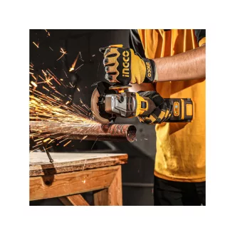   INGCO Akumulátorový výkonový set 20 V Vŕtačka-skrutkovač s príklepom 66 Nm + uhlová brúska 125 mm (2 ks akumulátor + nabíjačka)
