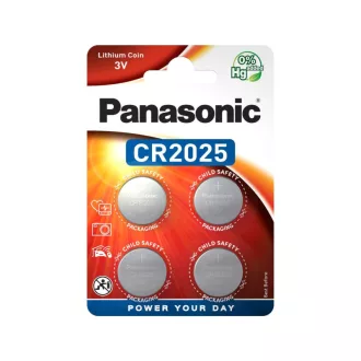 PANASONIC CR2025 lítiový mincový článok 3 V (4 ks)