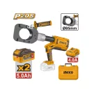 INGCO Akumulátorové hydraulické nožnice na káble max. 85 mm (2 x 5,0 Ah akumulátor + nabíjačka)