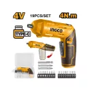 INGCO Akumulátorový skrutkovač 4 Nm 4 V (USB-C nabíjačka)