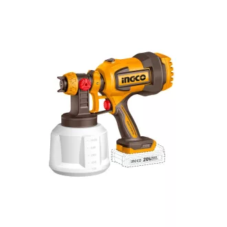   INGCO Akumulátorová striekačka farby 20 V (bez batérie a nabíjačky)