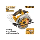 INGCO Bezšnúrová okružná píla 185 mm bez uhlíkových kefiek 20 V (bez batérie a nabíjačky)