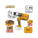 INGCO Akumulátorový hydraulický lis na káble 16-400 mm² (2 x 5,0 Ah akumulátor + nabíjačka)