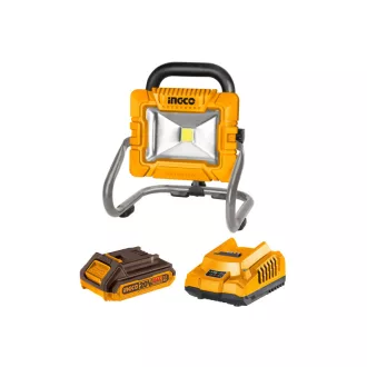   INGCO Akumulátorový LED reflektor 1800 lm 20 V (1 x 2,0 Ah akumulátor + nabíjačka)