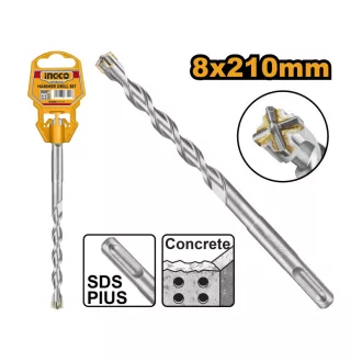 INGCO Vŕtačka do kameňa 8 x 210 mm štvorhranná SDS-Plus