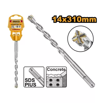 INGCO Skalný vrták 14 x 310 mm štvorrezový SDS-Plus