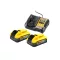 DEWALT Powerstack Súprava batérie a nabíjačky 18 V (2 x 5 Ah batérie) DCB1104H2