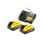 DEWALT Powerstack Súprava batérie a nabíjačky 18 V (2 x 5 Ah batérie) DCB1104H2