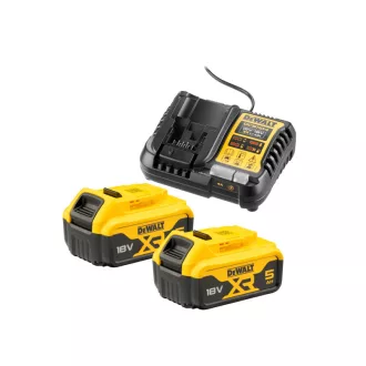   DEWALT XR Súprava batérie a nabíjačky 18 V (2 x 5 Ah batérie) DCB1104P2