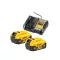 DEWALT XR Súprava batérie a nabíjačky 18 V (2 x 5 Ah batérie) DCB1104P2