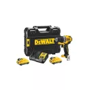 DEWALT Akumulátorový vŕtací skrutkovač 12 V bez uhlíkovej kefky (2 x 2,0 Ah akumulátor + nabíjačka) DCD701D2