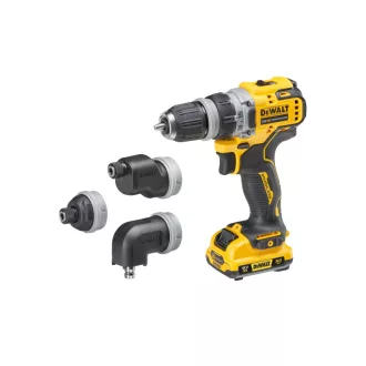   DEWALT Aku skrutkovač s vymeniteľnou hlavou 12 V (2 x 3,0 Ah batéria + nabíjačka + TSTAK) DCD703L2T