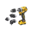 DEWALT Aku skrutkovač s vymeniteľnou hlavou 12 V (2 x 3,0 Ah batéria + nabíjačka + TSTAK) DCD703L2T