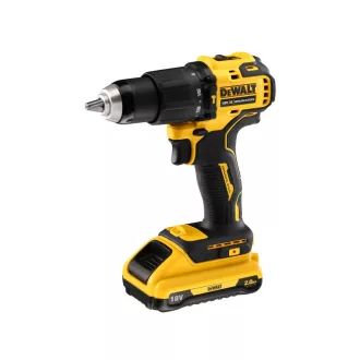   DEWALT Akumulátorová príklepová vŕtačka 18 V bez uhlíkovej kefky (2 x 2,0 Ah akumulátor + nabíjačka + TSTAK) DCD709D2T