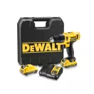 DEWALT Akumulátorový vŕtací skrutkovač 12 V bez uhlíkovej kefky (2 x 2,0 Ah akumulátor + nabíjačka) DCD710D2