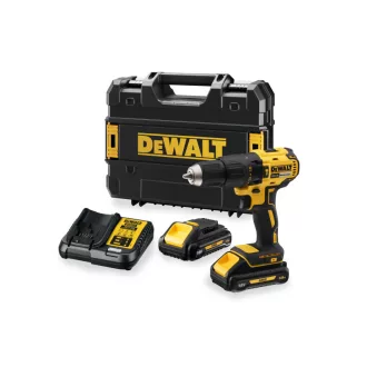   DEWALT Akumulátorová príklepová vŕtačka 18 V bez uhlíkovej kefy (2 x 3,0 Ah akumulátor + nabíjačka + TSTAK) DCD778L2T