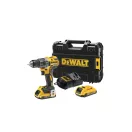 DEWALT Akumulátorový vŕtací skrutkovač 18 V bez uhlíkovej kefky (2 x 2,0 Ah akumulátor + nabíjačka) DCD791D2