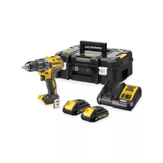   DEWALT Akumulátorový vŕtací skrutkovač 18 V bez uhlíkovej kefky (2 x 3,0 Ah batéria + nabíjačka + TSTAK) DCD791L2T