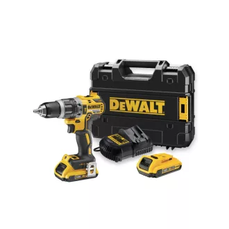   DEWALT Akumulátorová príklepová vŕtačka 18 V bez uhlíkovej kefky (2 x 2,0 Ah akumulátor + nabíjačka) DCD796D2