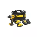 DEWALT Akumulátorový vŕtací skrutkovač 18 V bez uhlíkovej kefky (2 x 5,0 Ah akumulátor + nabíjačka + TSTAK) DCD800H2T