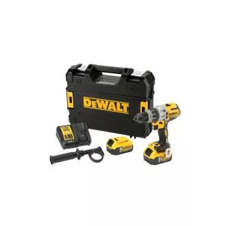   DEWALT Akumulátorová príklepová vŕtačka 18 V bez uhlíkovej kefky (2 x 5,0 Ah akumulátor + nabíjačka) DCD996P2