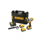 DEWALT Akumulátorová príklepová vŕtačka 18 V bez uhlíkovej kefky (3 x 5,0 Ah akumulátor + nabíjačka) DCD996P3