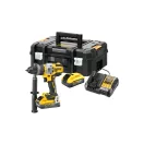 DEWALT Akumulátorová príklepová vŕtačka 18-54 V uhlíková kefa č. 126 Nm (2 x 5,0 Ah batérie + nabíjačka + TSTAK)