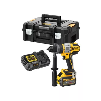   DEWALT Akumulátorová príklepová vŕtačka 18-54 V bez uhlíkovej kefky (1 x 6,0 Ah batéria + nabíjačka) DCD999T1